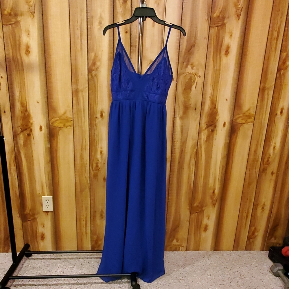 Modcloth Little Mistress Blue Maxi Dress
